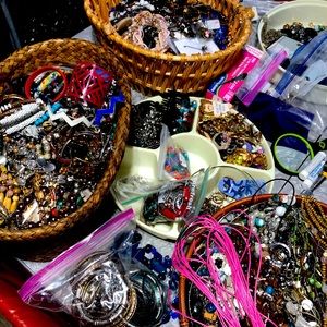 4lbs Vintage to now wearable NO JUNK jewelry lot 1